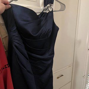 Navy with Embellishment Fancy Formal Dress